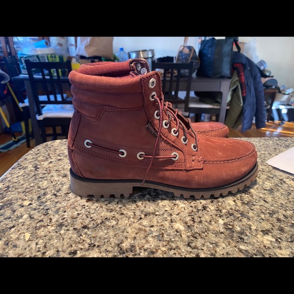 Burgundy Mens Timberland Boots (Size 9) main image 8